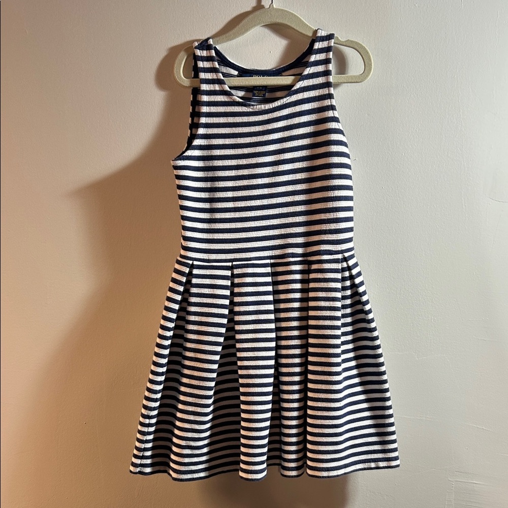 Polo by Ralph‎ Lauren Navy and White Striped Dress